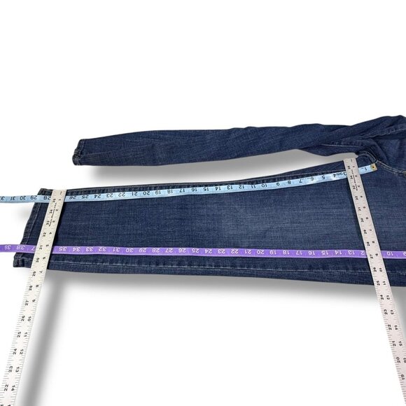 Levis Classic Straight Jeans Womens Sz 26x30 Relaxed Mid-Rise Dark Wash Stretch - Picture 6 of 11